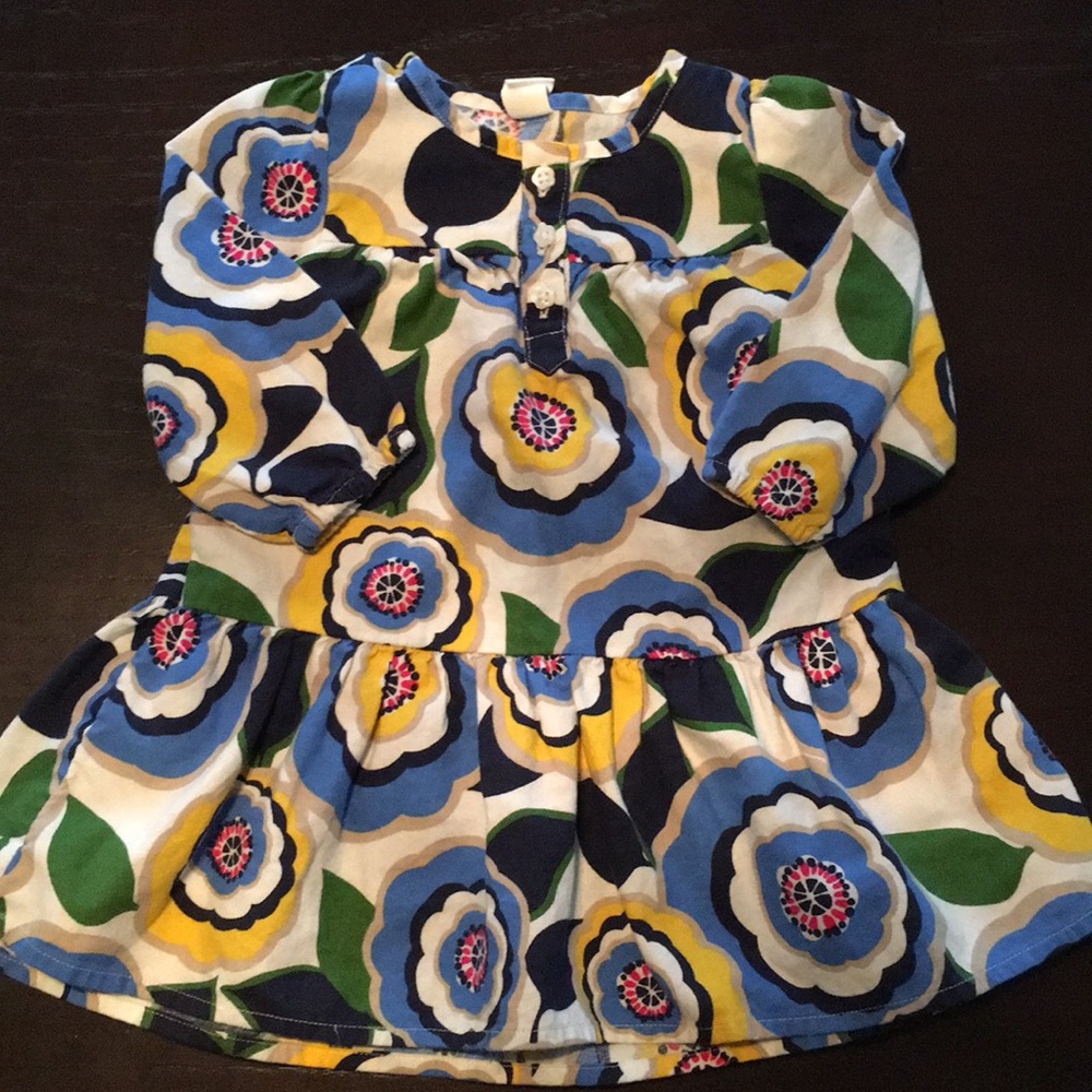 EUC adorable flower print dress 12mos